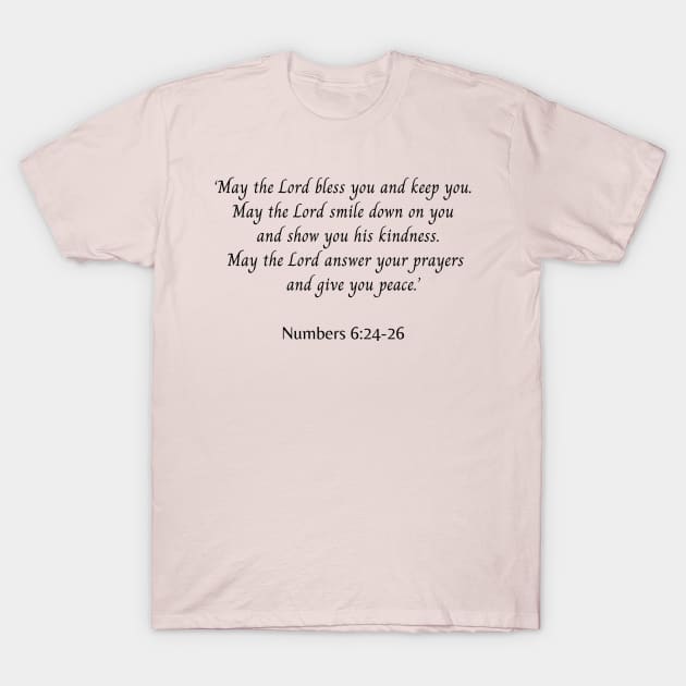 Scripture Verse Numbers 6:24-26 T-Shirt by Rev-y'all-ations